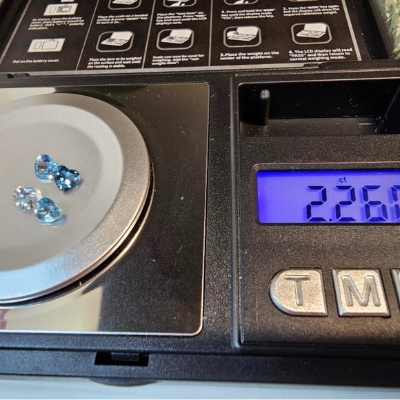 Natural Blue Topaz Heart Gemstones 2.26 cts - Picture 2 of 2